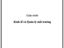 Giáo Trình Kinh Tế Và Quản Lý Môi Trường – Nguyễn Thế Chinh