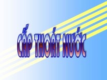Giáo trình Cấp Thoát Nước – Nguyễn Đinh Huấn