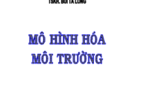 Mô Hình Hóa Môi Trường – TSKH.Bùi Tá Long