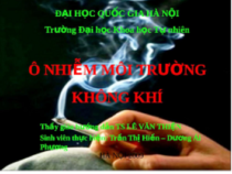 Bài giảng Ô Nhiễm Môi Trường Không Khí – Lê Văn Thiện