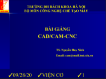 Bài giảng CAD/CAM-CNC – Nguyễn Huy Ninh