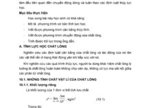 Các quá trình thủy lực