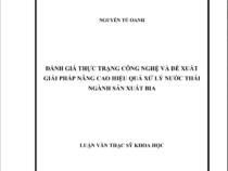 ĐÁNH GIÁ THỰC TRẠNG CÔNG NGHỆ VÀ ĐỀ XUẤT GIẢI PHÁP NÂNG CAO HIỆU QUẢ XỬ LÝ NƯỚC THẢI NGÀNH SẢN XUẤT BIA