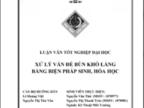 XỬ LÝ VẤN ĐỀ BÙN KHÓ LẮNG BẰNG BIỆN PHÁP SINH, HÓA HỌC