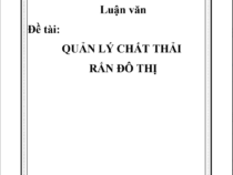 QUẢN LÝ CHẤT THẢI RẮN ĐÔ THỊ
