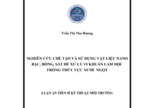NGHIÊN CỨU CHẾ TẠO VÀ SỬ DỤNG VẬT LIỆU NANO BẠC, ĐỒNG, SẮT ĐỂ XỬ LÝ VI KHUẨN LAM ĐỘC TRONG THỦY VỰC NƯỚC NGỌT- Trần Thị Thu Hương