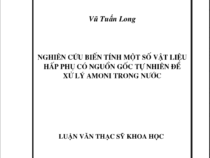 NGHIÊN CỨU BIẾN TÍNH MỘT SỐ VẬT LIỆU HẤP THỤ CÓ NGUỒN GỐC TỰ NHIÊN ĐỂ XỬ LÝ AMONI TRONG NƯỚC