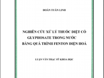 NGHIÊN CỨU XỬ LÝ THUỐC DIỆT CỎ GLYPHOSATE TRONG NƯỚC BẰNG QUÁ TRÌNH FENTON ĐIỆN HOÁ